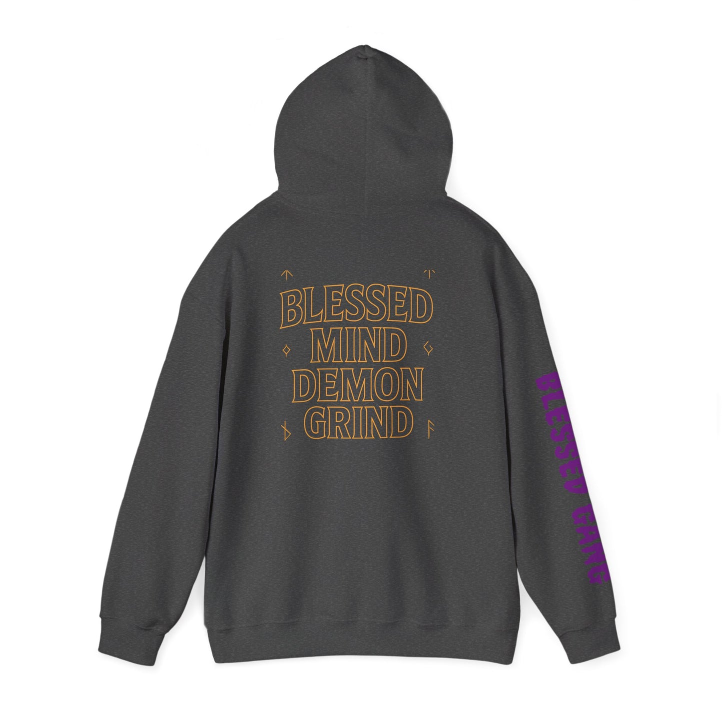 Blessed Mind Demon Grind Hoodie | Unisex Sweatshirt, Cozy Layering, Gift for Creatives, Everyday Wear, Street Style