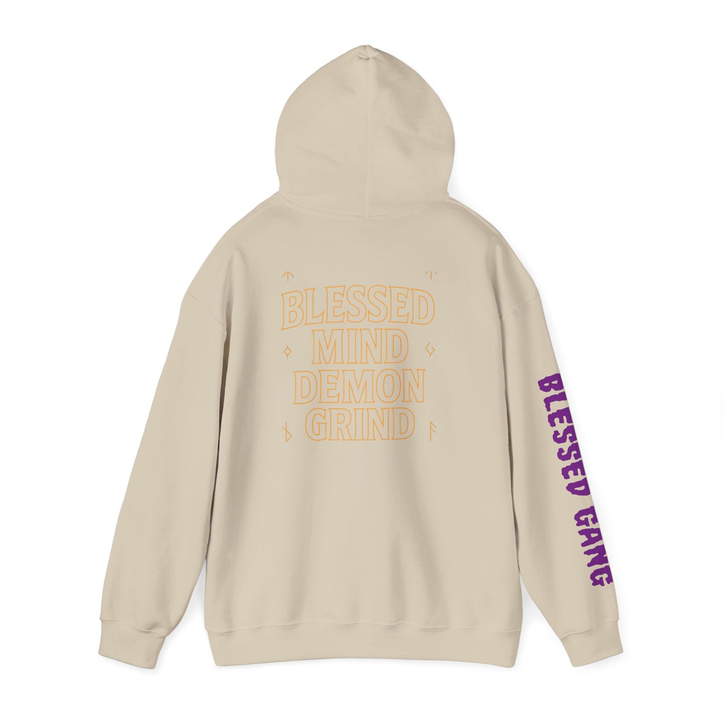 Blessed Mind Demon Grind Hoodie | Unisex Sweatshirt, Cozy Layering, Gift for Creatives, Everyday Wear, Street Style