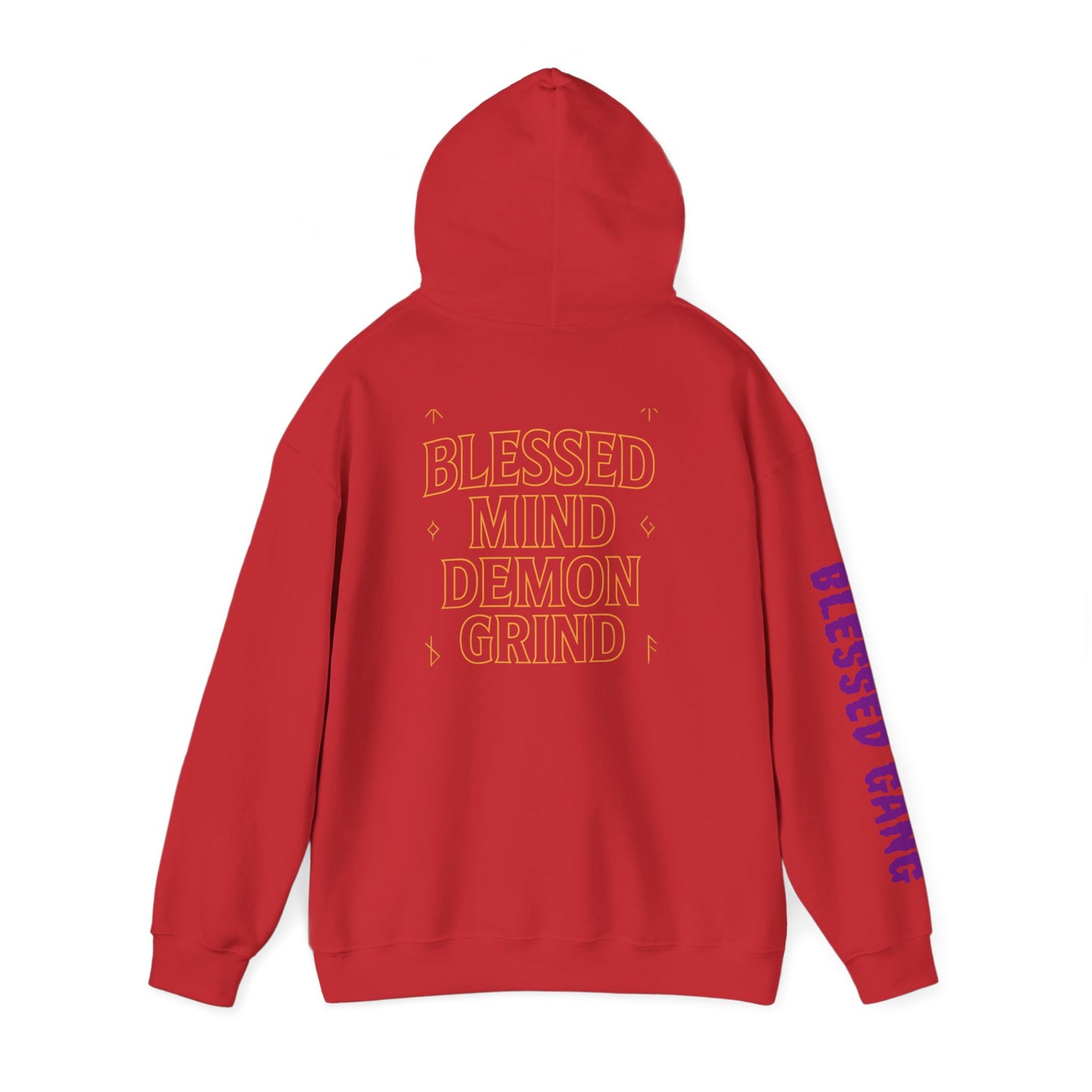 Blessed Mind Demon Grind Hoodie | Unisex Sweatshirt, Cozy Layering, Gift for Creatives, Everyday Wear, Street Style