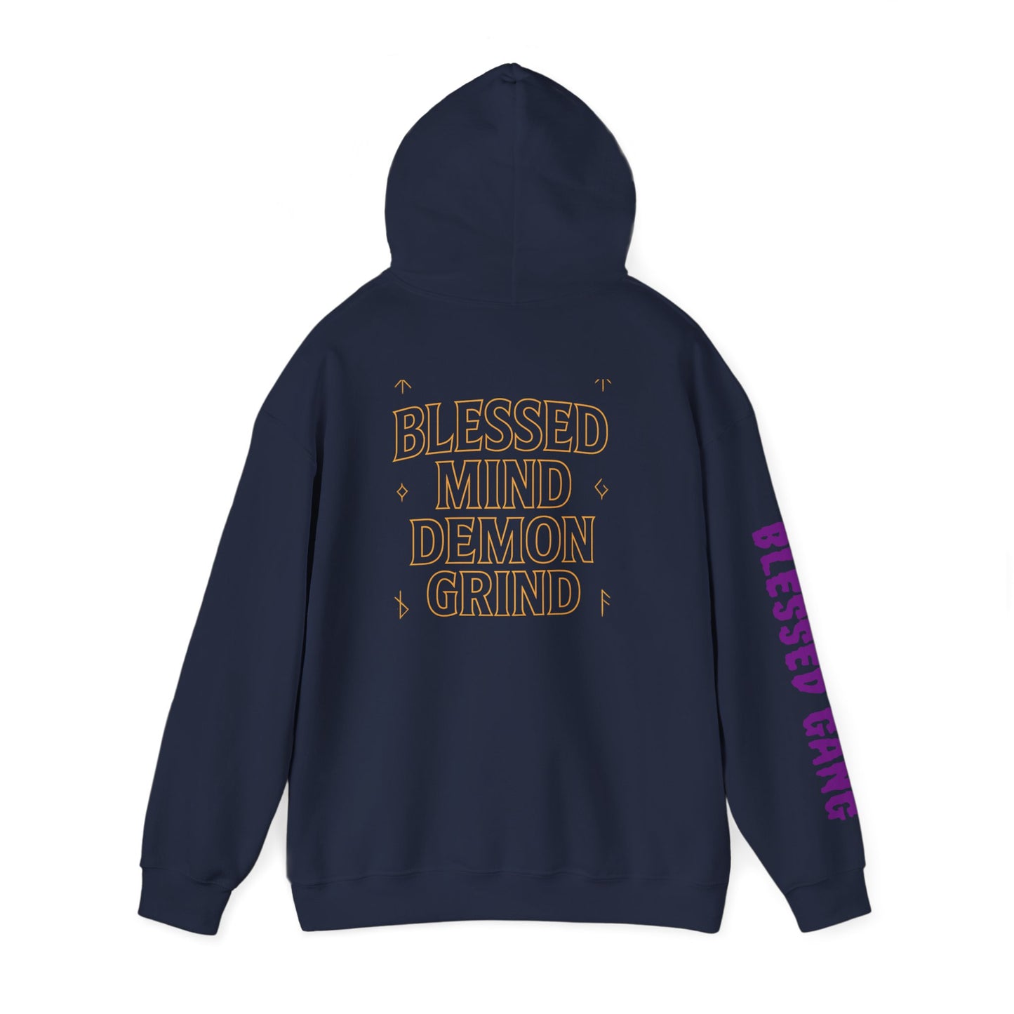 Blessed Mind Demon Grind Hoodie | Unisex Sweatshirt, Cozy Layering, Gift for Creatives, Everyday Wear, Street Style