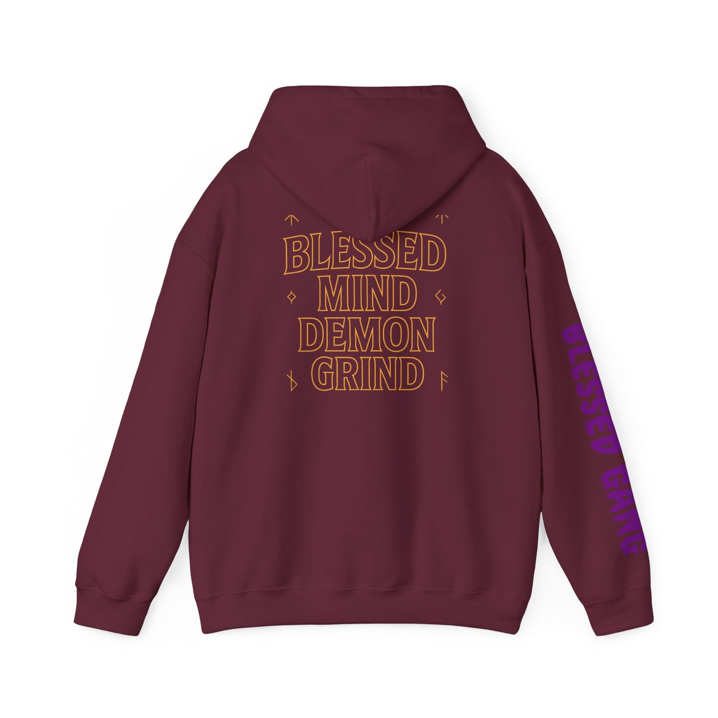 Blessed Mind Demon Grind Hoodie | Unisex Sweatshirt, Cozy Layering, Gift for Creatives, Everyday Wear, Street Style