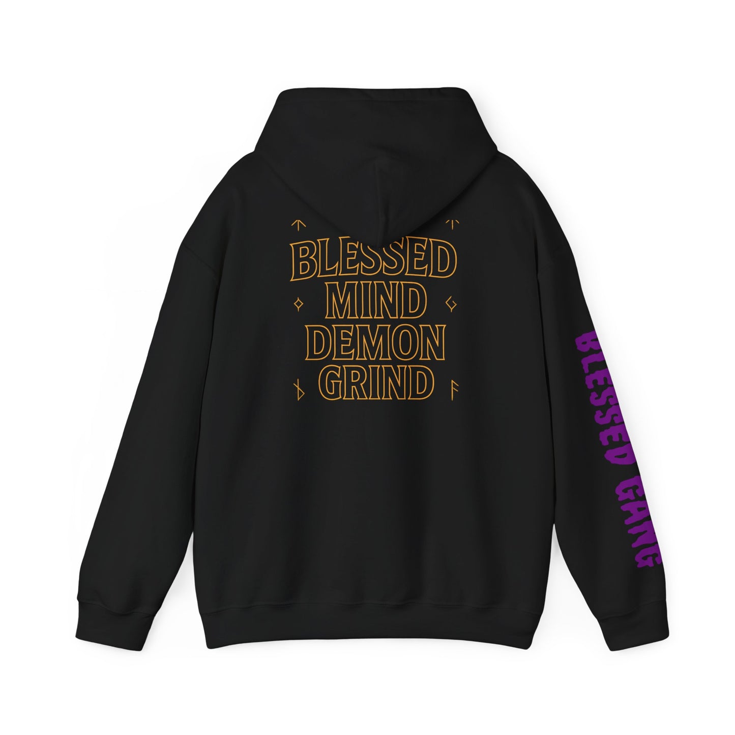 Blessed Mind Demon Grind Hoodie | Unisex Sweatshirt, Cozy Layering, Gift for Creatives, Everyday Wear, Street Style