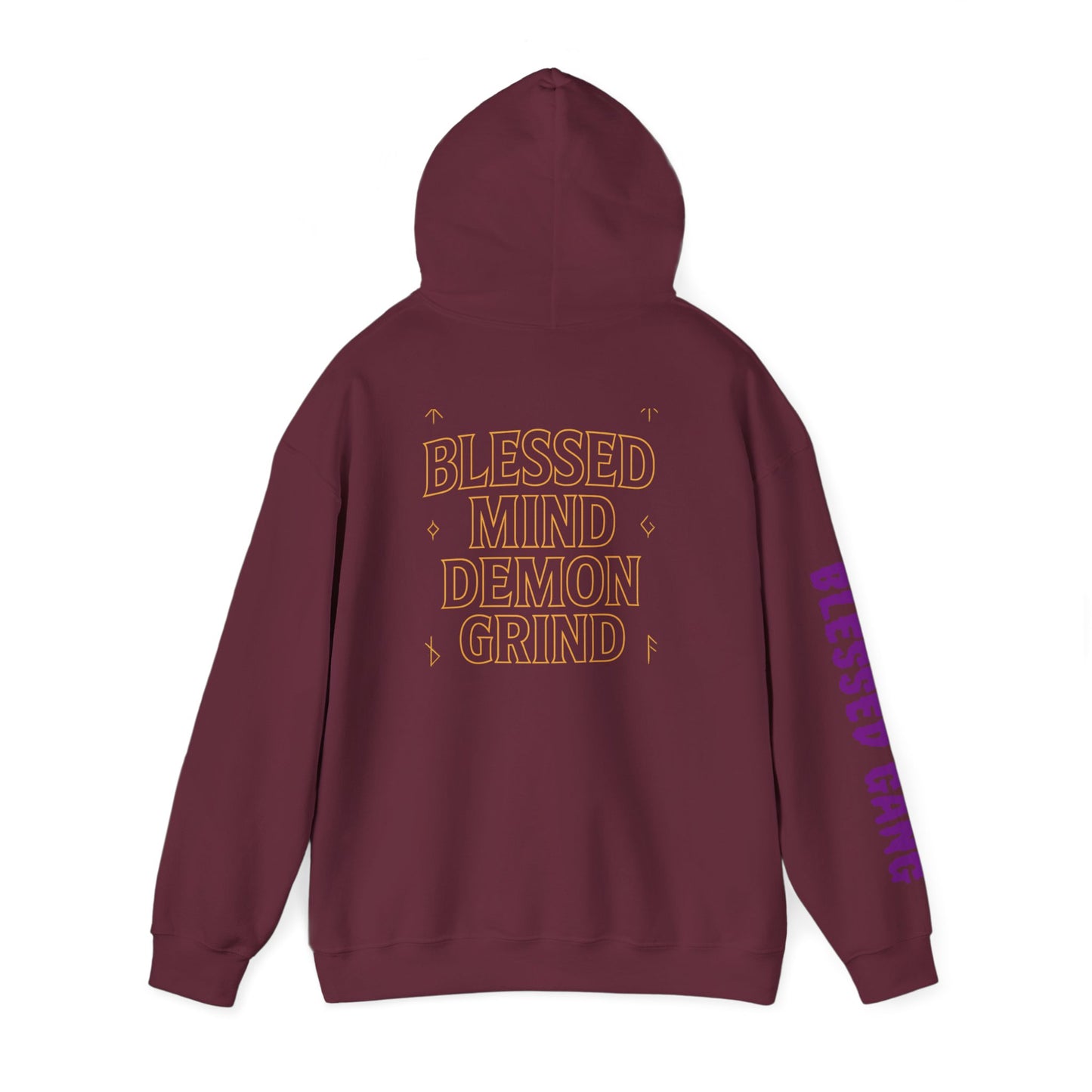 Blessed Mind Demon Grind Hoodie | Unisex Sweatshirt, Cozy Layering, Gift for Creatives, Everyday Wear, Street Style