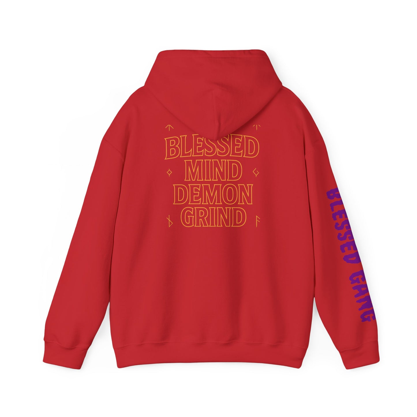 Blessed Mind Demon Grind Hoodie | Unisex Sweatshirt, Cozy Layering, Gift for Creatives, Everyday Wear, Street Style