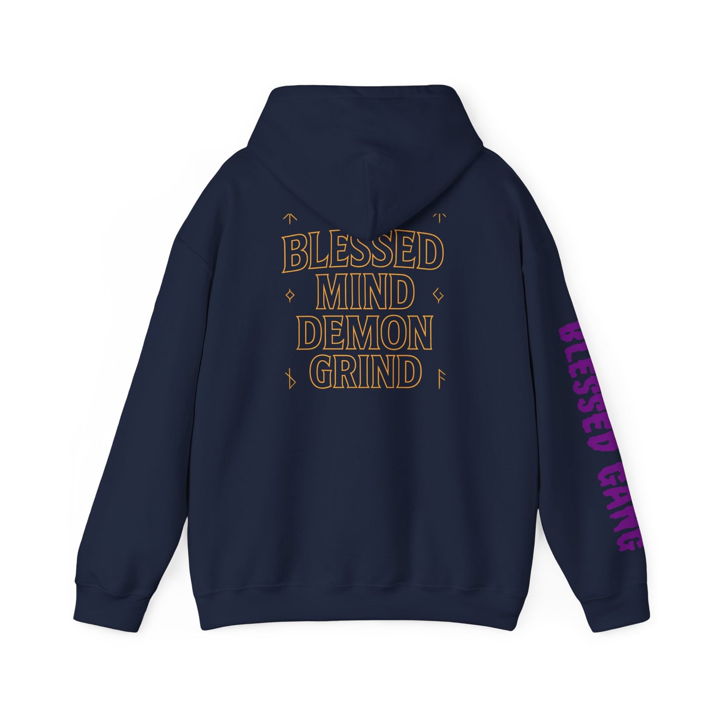 Blessed Mind Demon Grind Hoodie | Unisex Sweatshirt, Cozy Layering, Gift for Creatives, Everyday Wear, Street Style