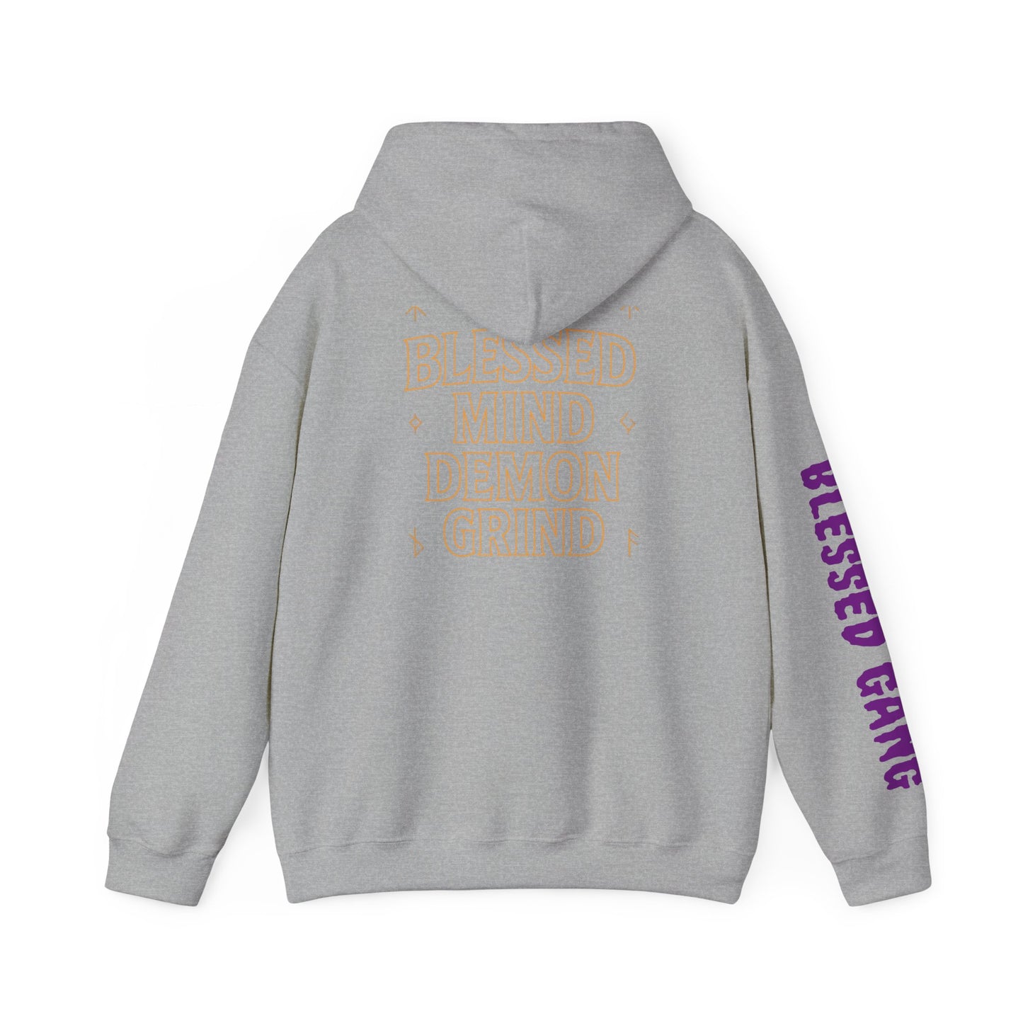 Blessed Mind Demon Grind Hoodie | Unisex Sweatshirt, Cozy Layering, Gift for Creatives, Everyday Wear, Street Style