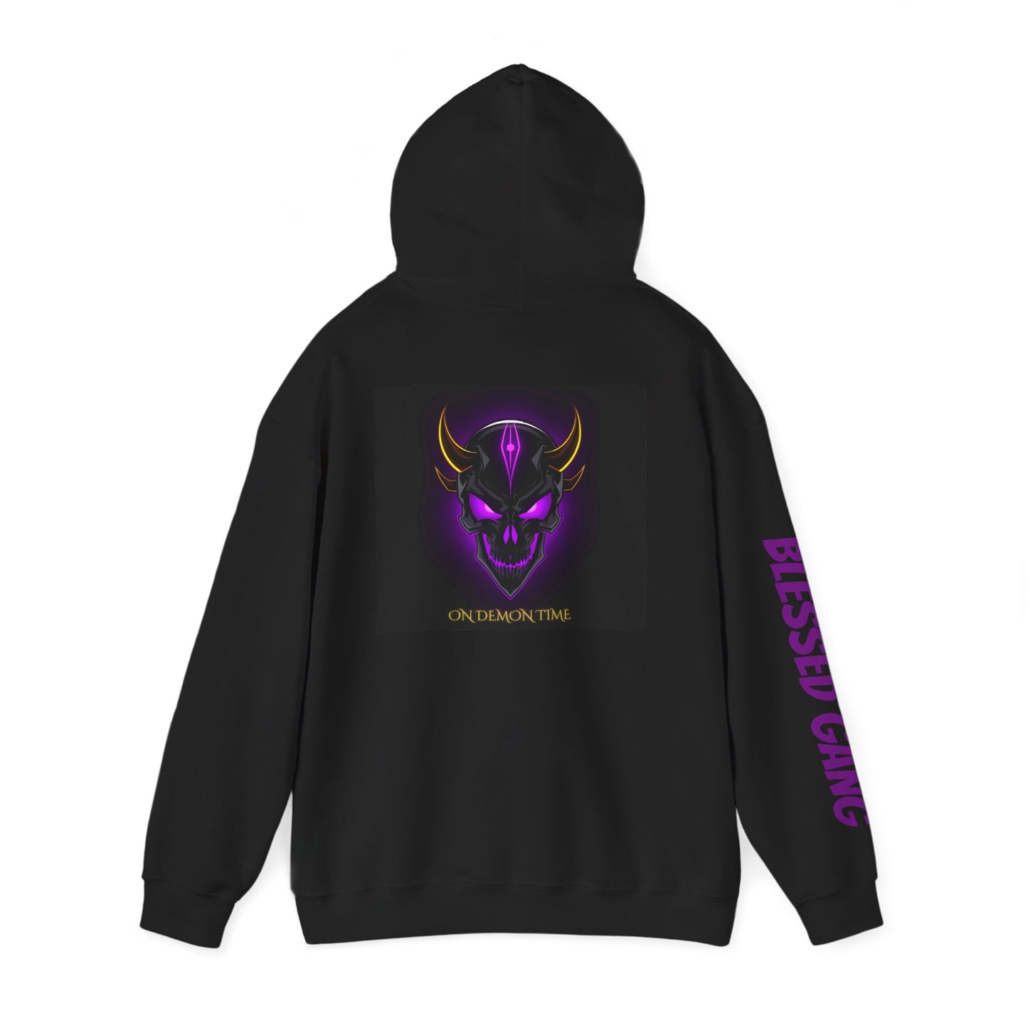 DemonTech Hoodie: Unisex Heavy Blend Sweatshirt for Gaming, Halloween Costume, Cozy Style, Unique Gift, Everyday Wear