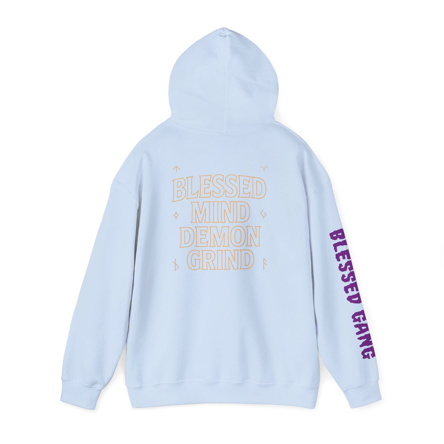 Blessed Mind Demon Grind Hoodie | Unisex Sweatshirt, Cozy Layering, Gift for Creatives, Everyday Wear, Street Style