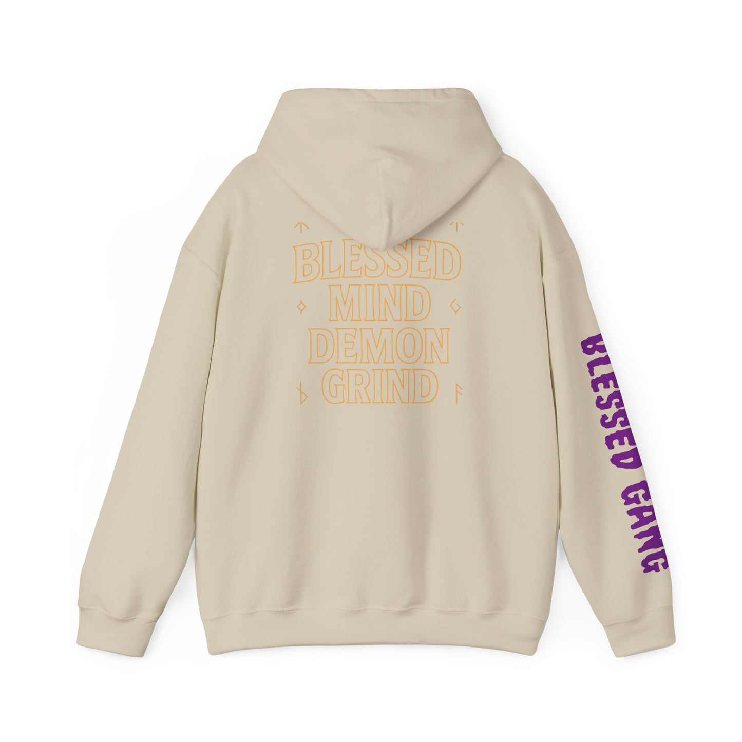 Blessed Mind Demon Grind Hoodie | Unisex Sweatshirt, Cozy Layering, Gift for Creatives, Everyday Wear, Street Style