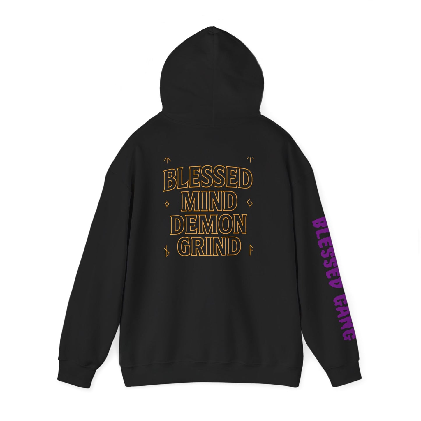 Blessed Mind Demon Grind Hoodie | Unisex Sweatshirt, Cozy Layering, Gift for Creatives, Everyday Wear, Street Style