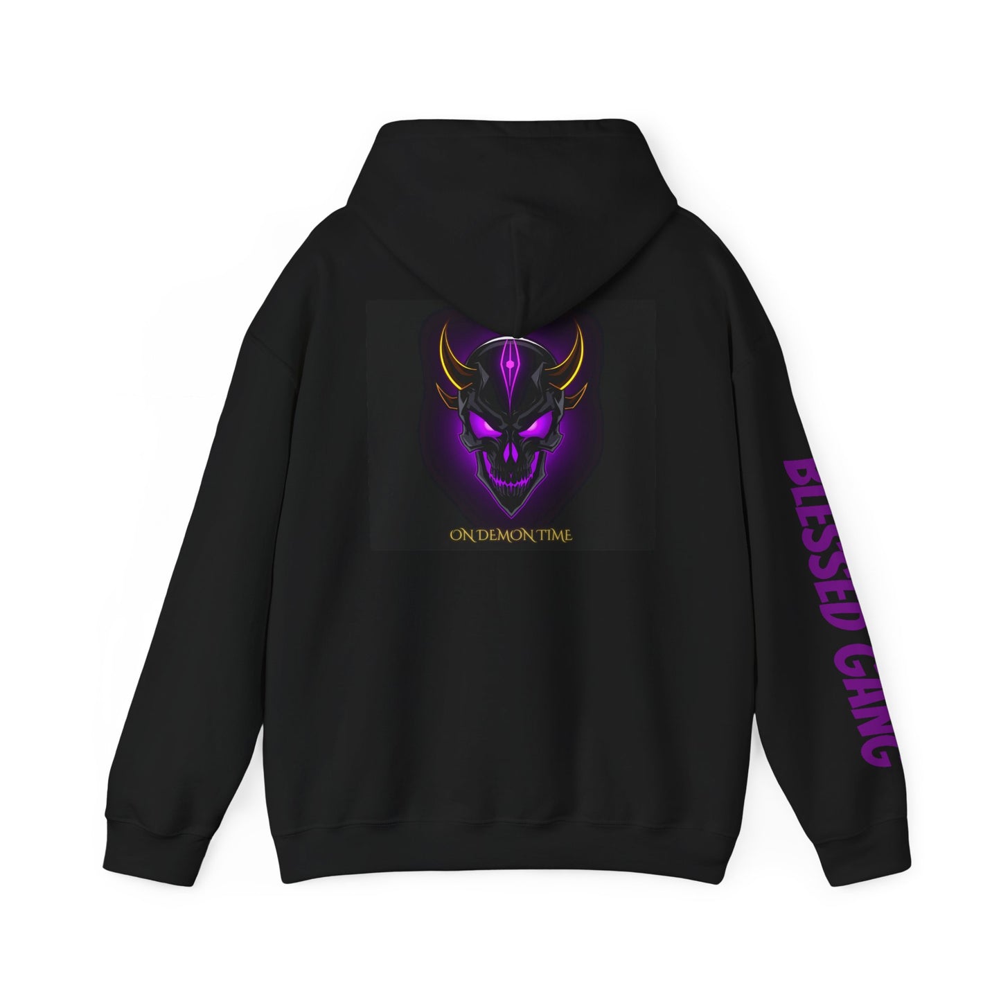DemonTech Hoodie: Unisex Heavy Blend Sweatshirt for Gaming, Halloween Costume, Cozy Style, Unique Gift, Everyday Wear