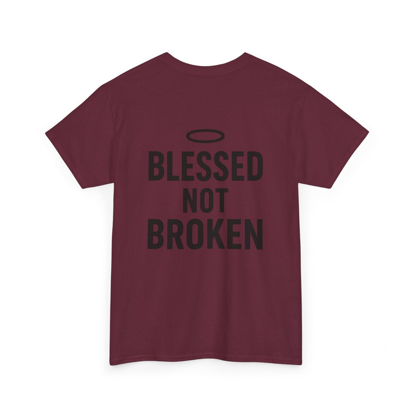 Unisex Heavy Cotton Tee - Blessed Gang, Blessed Not Broken - Casual Wear, Inspirational Gift, Faith-Based Apparel, Motivational [...]
