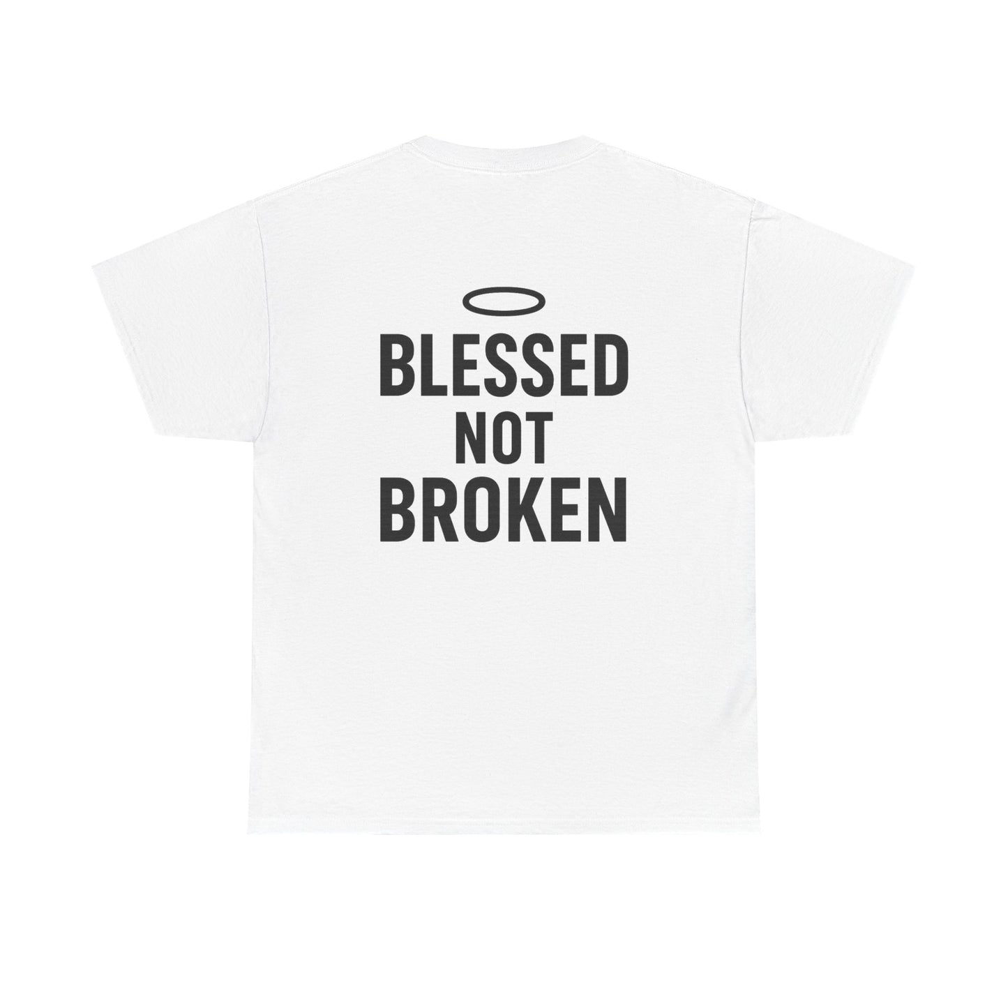 Unisex Heavy Cotton Tee - Blessed Gang, Blessed Not Broken - Casual Wear, Inspirational Gift, Faith-Based Apparel, Motivational [...]