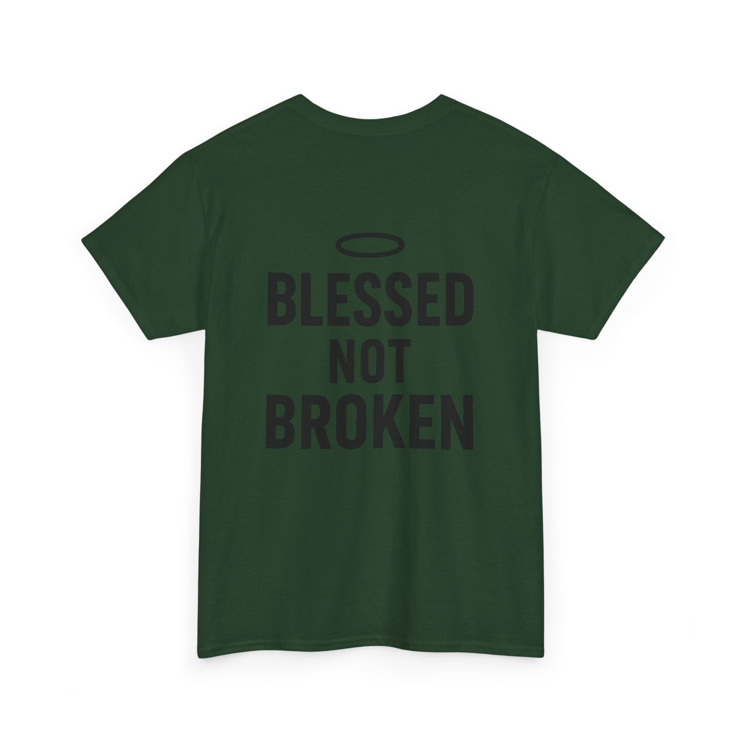 Unisex Heavy Cotton Tee - Blessed Gang, Blessed Not Broken - Casual Wear, Inspirational Gift, Faith-Based Apparel, Motivational [...]