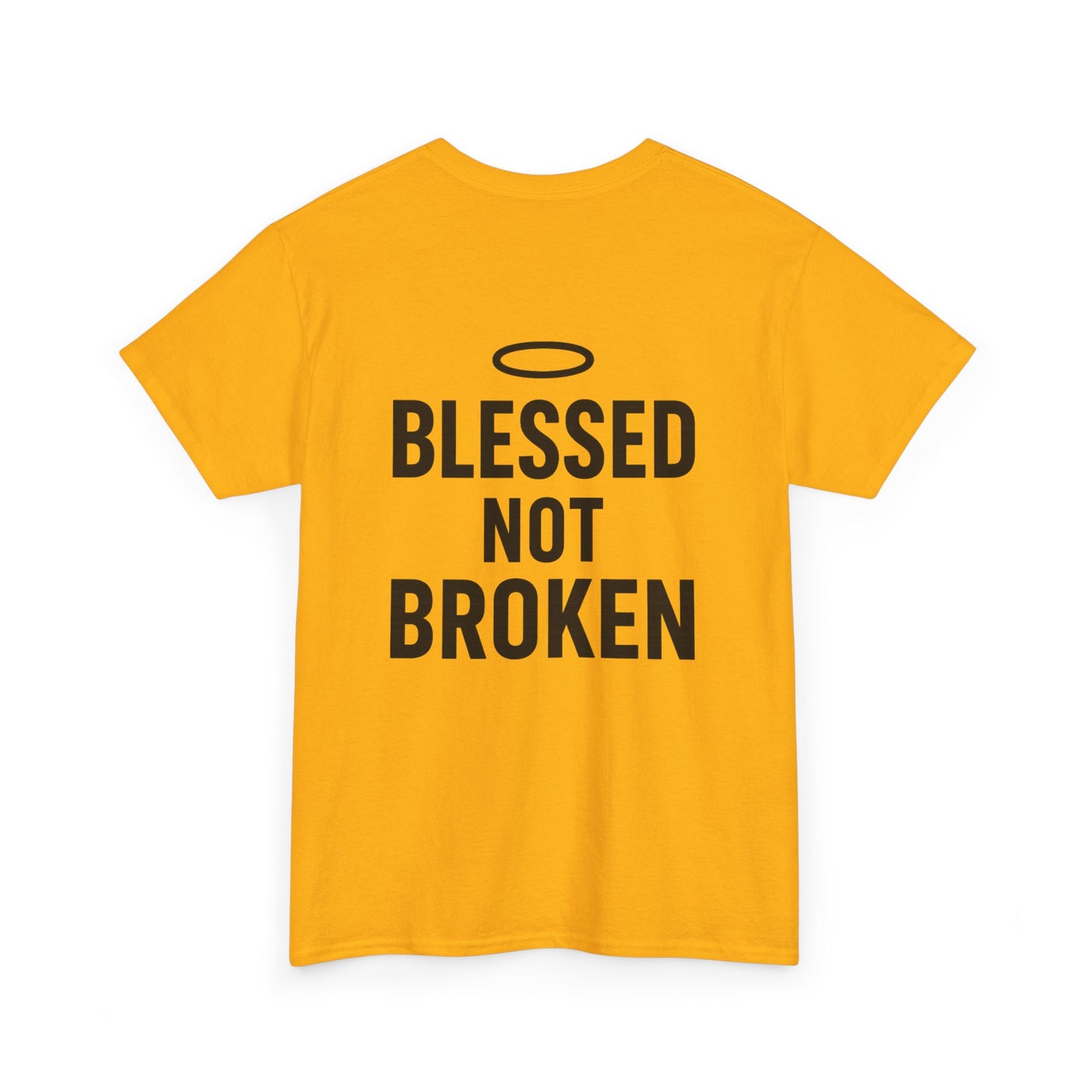 Unisex Heavy Cotton Tee - Blessed Gang, Blessed Not Broken - Casual Wear, Inspirational Gift, Faith-Based Apparel, Motivational [...]