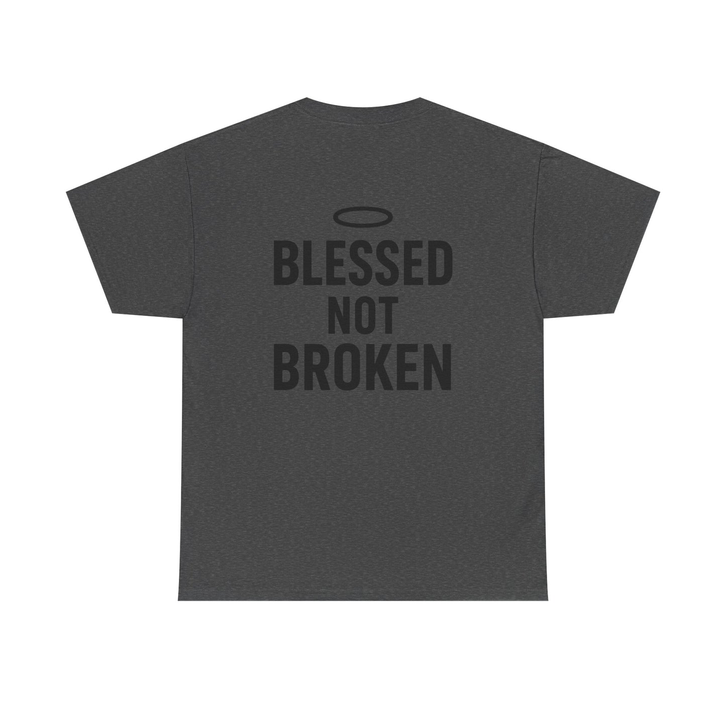 Unisex Heavy Cotton Tee - Blessed Gang, Blessed Not Broken - Casual Wear, Inspirational Gift, Faith-Based Apparel, Motivational [...]
