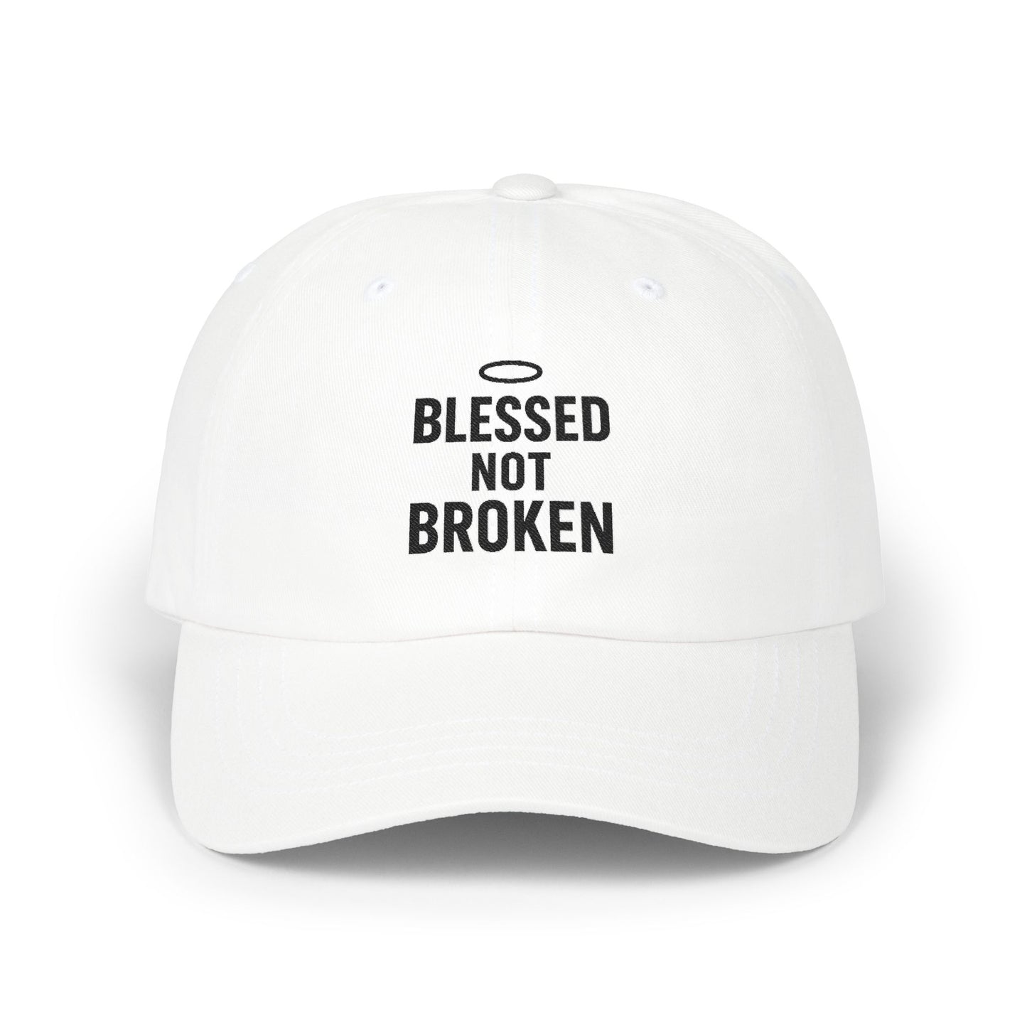 Dad Cap — "Blessed Not Broken" Embroidered Baseball Hat