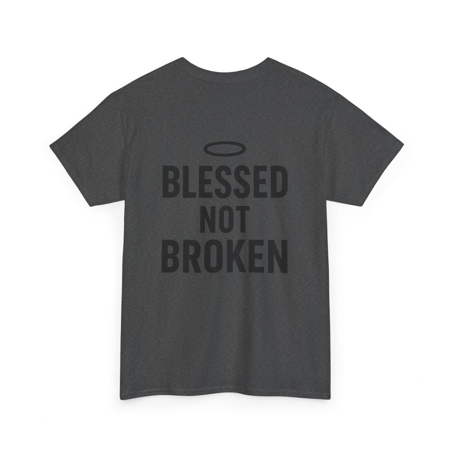 Unisex Heavy Cotton Tee - Blessed Gang, Blessed Not Broken - Casual Wear, Inspirational Gift, Faith-Based Apparel, Motivational [...]