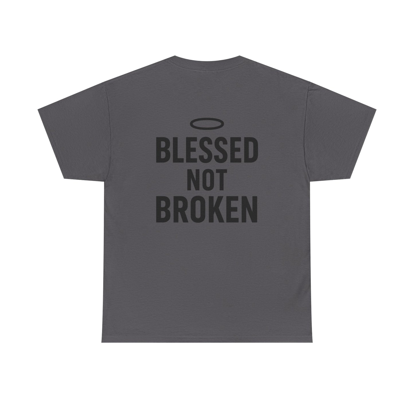 Unisex Heavy Cotton Tee - Blessed Gang, Blessed Not Broken - Casual Wear, Inspirational Gift, Faith-Based Apparel, Motivational [...]