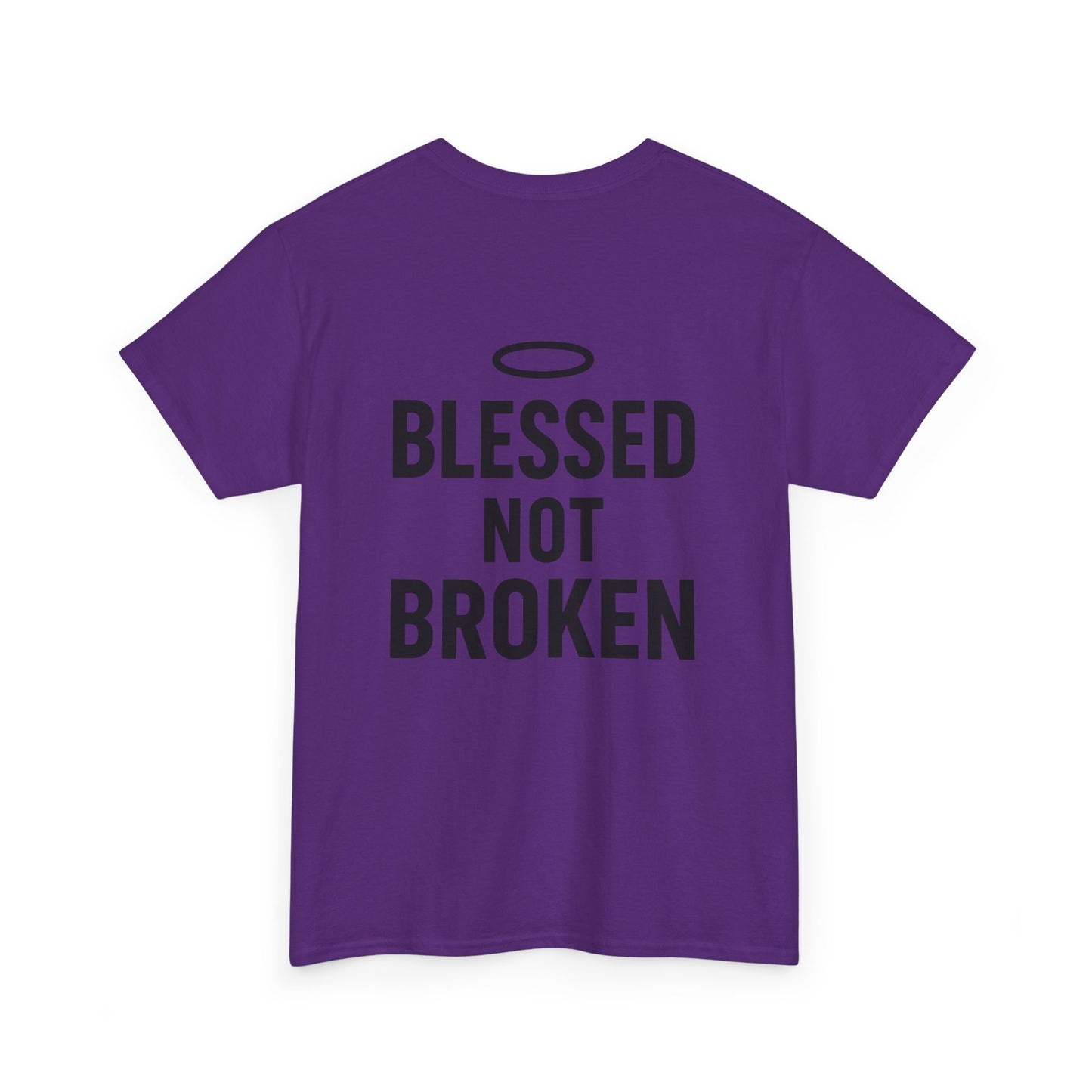 Unisex Heavy Cotton Tee - Blessed Gang, Blessed Not Broken - Casual Wear, Inspirational Gift, Faith-Based Apparel, Motivational [...]