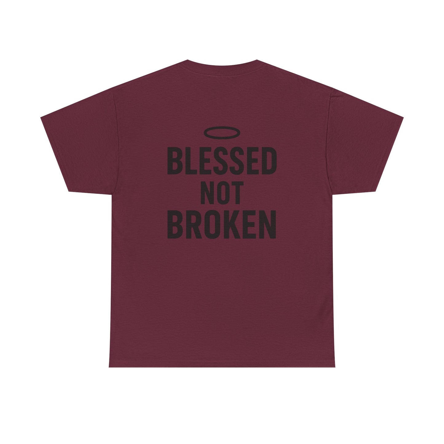 Unisex Heavy Cotton Tee - Blessed Gang, Blessed Not Broken - Casual Wear, Inspirational Gift, Faith-Based Apparel, Motivational [...]