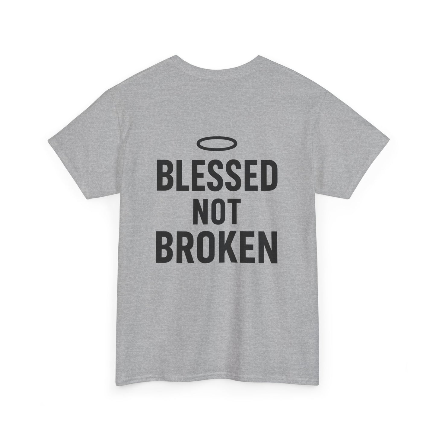 Unisex Heavy Cotton Tee - Blessed Gang, Blessed Not Broken - Casual Wear, Inspirational Gift, Faith-Based Apparel, Motivational [...]