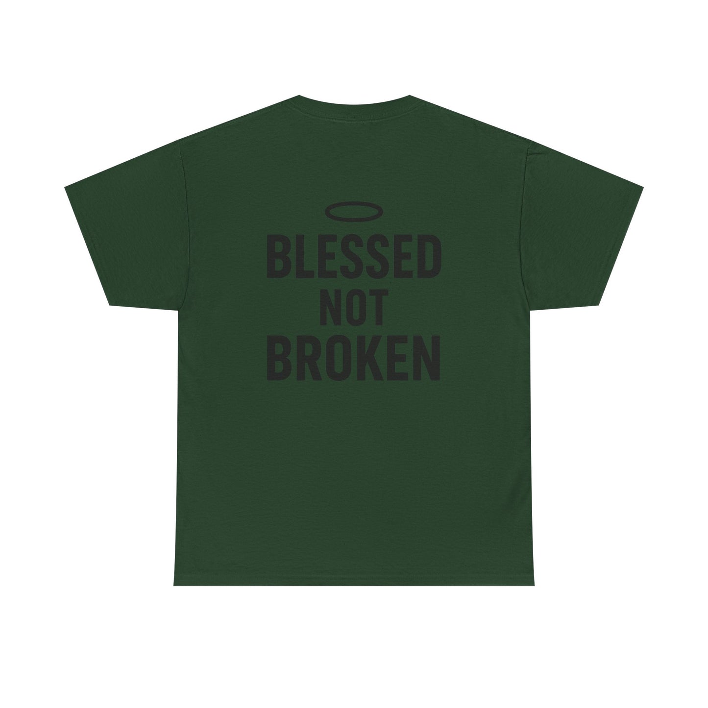 Unisex Heavy Cotton Tee - Blessed Gang, Blessed Not Broken - Casual Wear, Inspirational Gift, Faith-Based Apparel, Motivational [...]