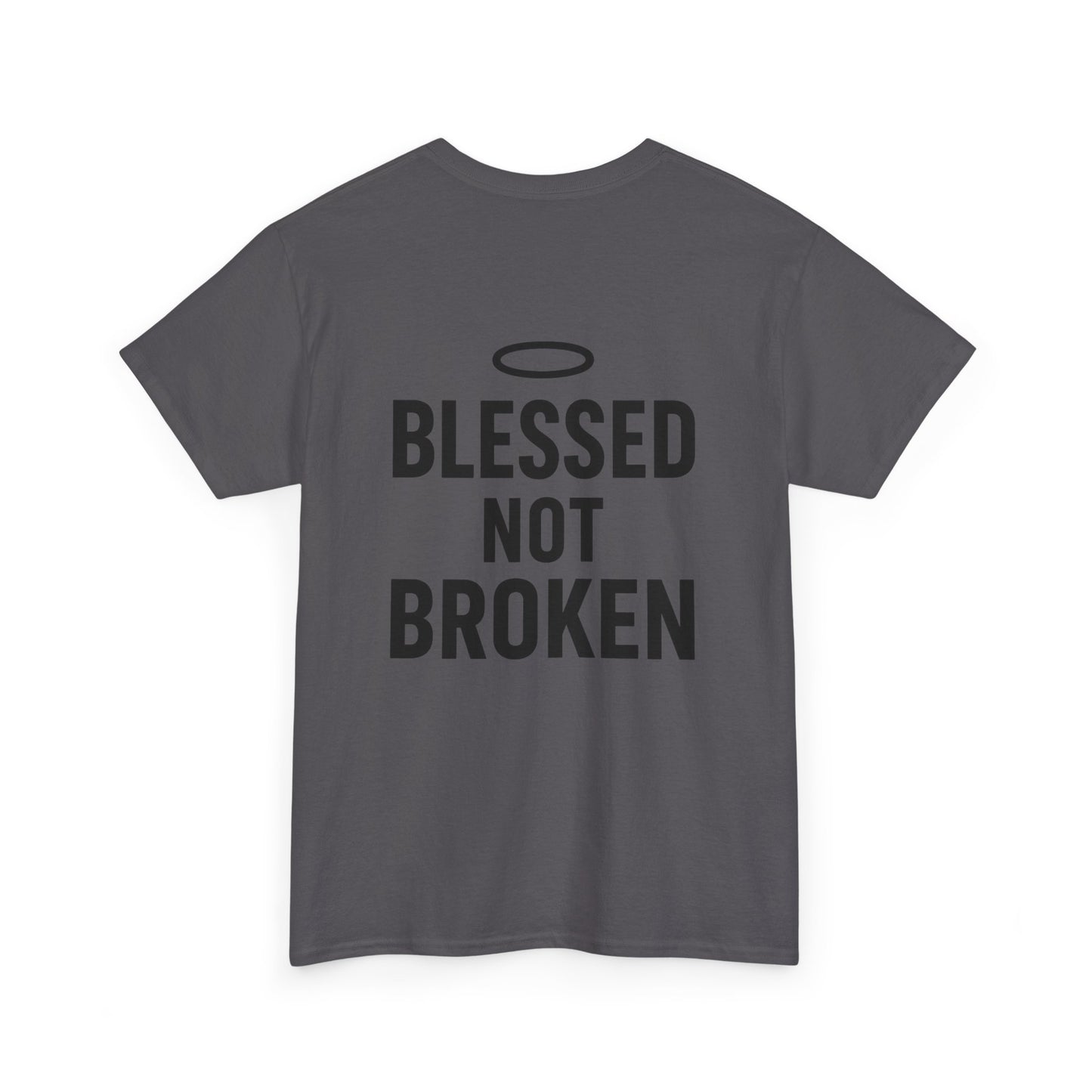Unisex Heavy Cotton Tee - Blessed Gang, Blessed Not Broken - Casual Wear, Inspirational Gift, Faith-Based Apparel, Motivational [...]