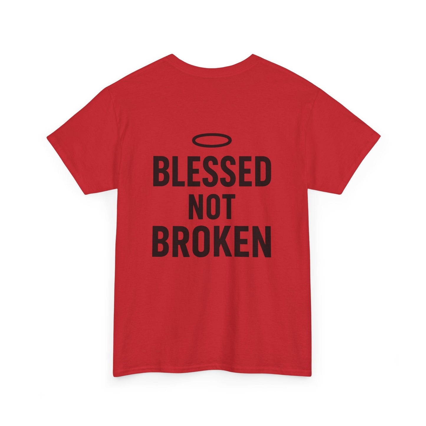 Unisex Heavy Cotton Tee - Blessed Gang, Blessed Not Broken - Casual Wear, Inspirational Gift, Faith-Based Apparel, Motivational [...]