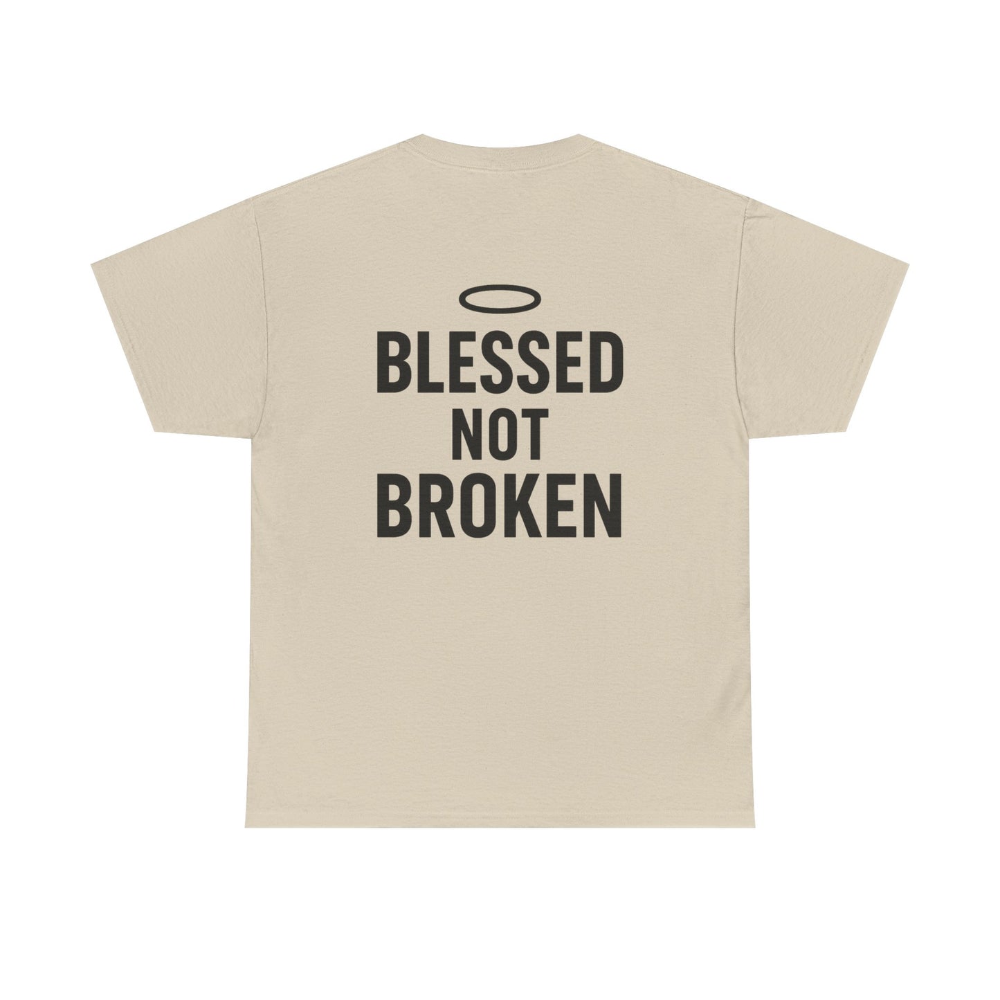 Unisex Heavy Cotton Tee - Blessed Gang, Blessed Not Broken - Casual Wear, Inspirational Gift, Faith-Based Apparel, Motivational [...]