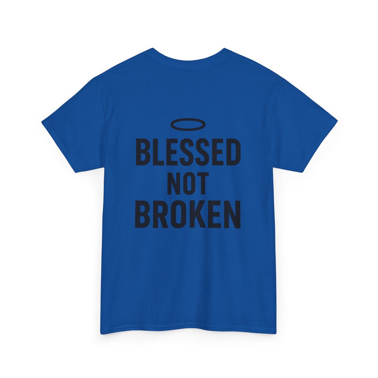 Unisex Heavy Cotton Tee - Blessed Gang, Blessed Not Broken - Casual Wear, Inspirational Gift, Faith-Based Apparel, Motivational [...]