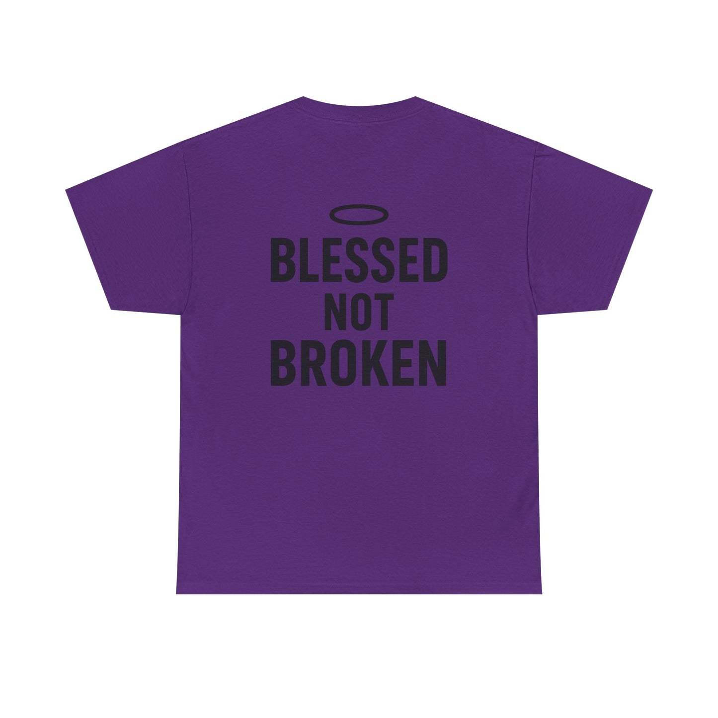 Unisex Heavy Cotton Tee - Blessed Gang, Blessed Not Broken - Casual Wear, Inspirational Gift, Faith-Based Apparel, Motivational [...]