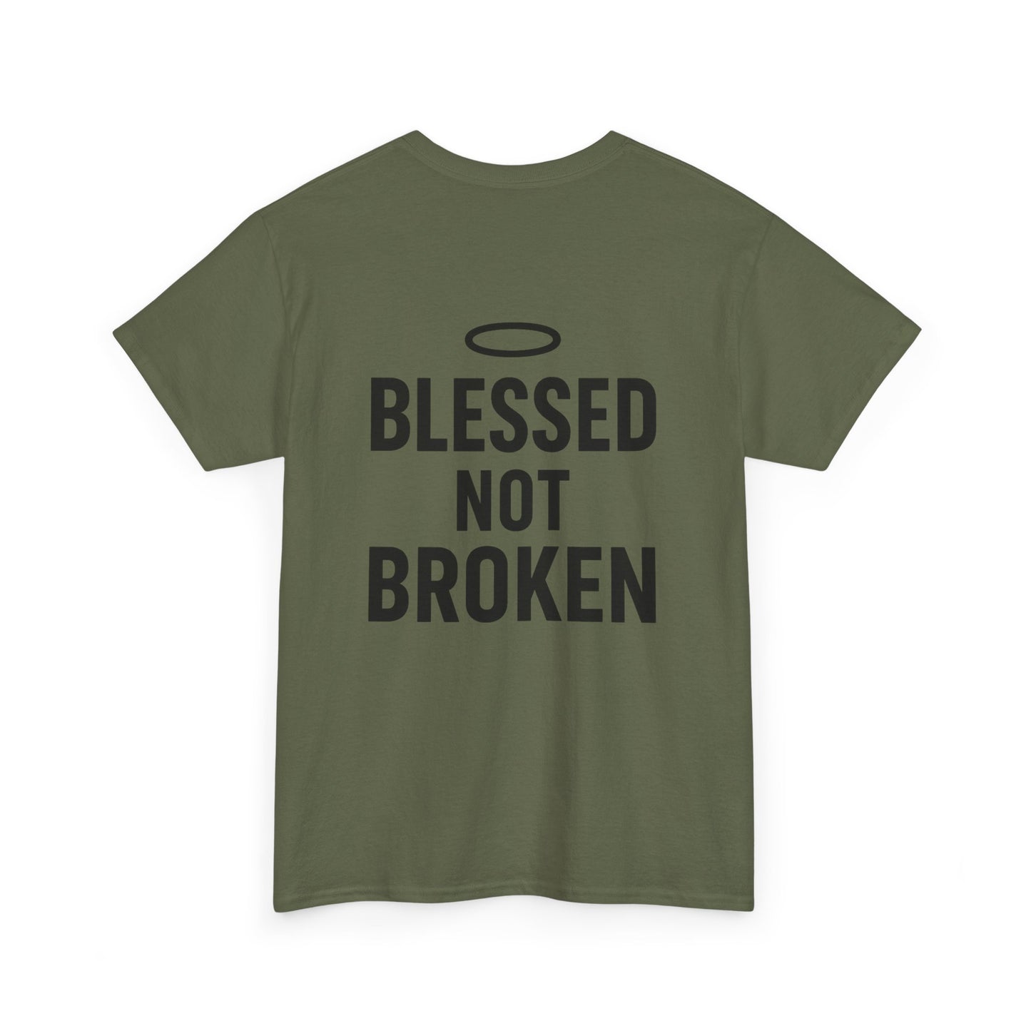 Unisex Heavy Cotton Tee - Blessed Gang, Blessed Not Broken - Casual Wear, Inspirational Gift, Faith-Based Apparel, Motivational [...]