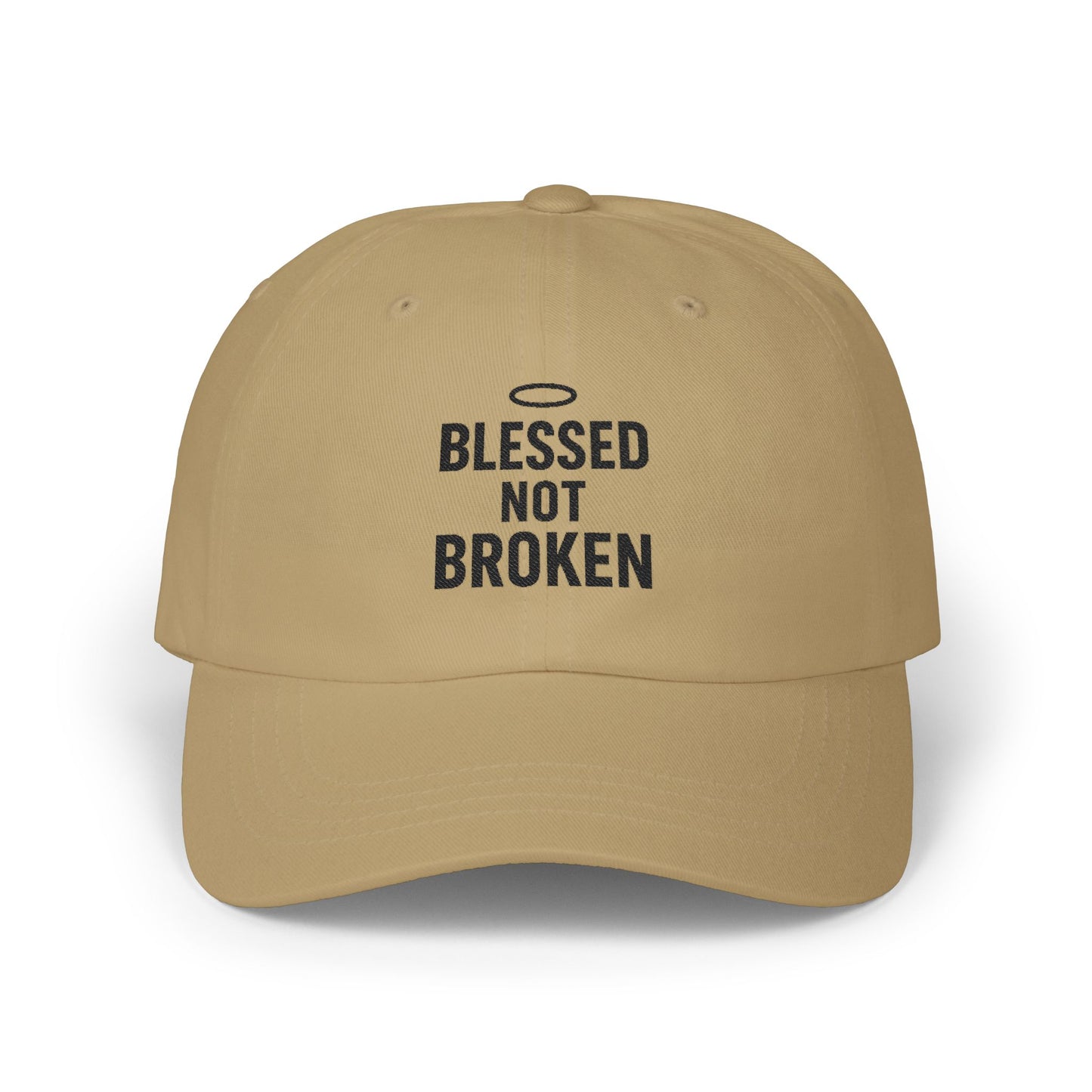 Dad Cap — "Blessed Not Broken" Embroidered Baseball Hat