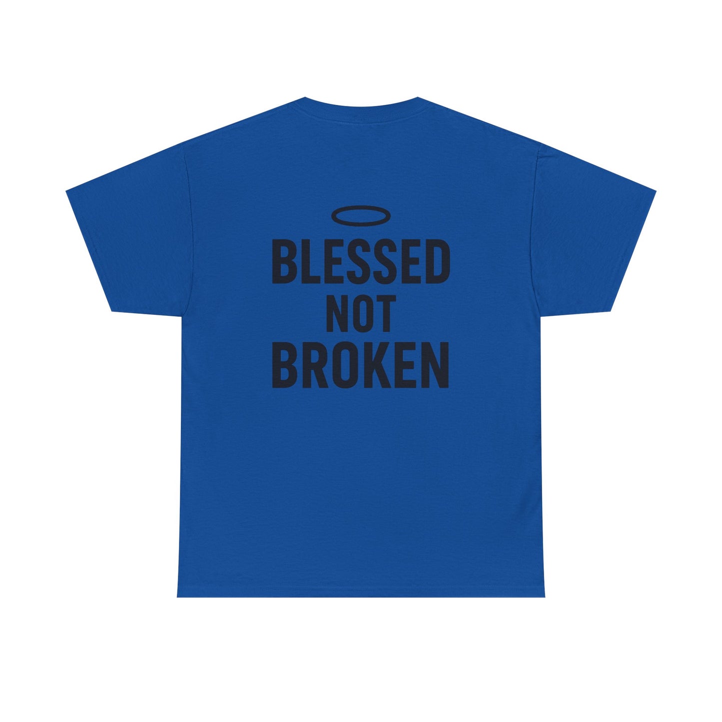 Unisex Heavy Cotton Tee - Blessed Gang, Blessed Not Broken - Casual Wear, Inspirational Gift, Faith-Based Apparel, Motivational [...]
